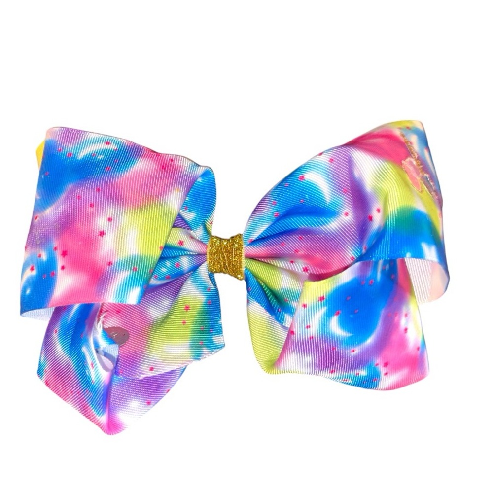 JoJo Siwa Girls Big Bowl - Pink, Blue, Purple Tie Dye with Unicorn Finish hair